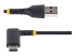 StarTech.com 6in (15cm) USB A to C Charging Cable Right Angle, Heavy Duty Fast Charge USB-C Cable, USB 2.0 A to Type-C, Durable and Rugged Aramid Fiber, 3A, S20/iPad/Pixel - Framsidan