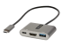 StarTech.com USB C Multiport Adapter, USB-C to HDMI 4K Video, 100W Power Delivery Passthrough Charging, 2-Port USB 3.0 Hub 5Gbps (1xType-C/1xA), USB-C Mini Dock, USB-C Travel Dock - Vänster vinkel