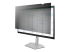 StarTech.com 28-inch 16:9 Computer Monitor Privacy Filter, Anti-Glare Privacy Screen with 51% Blue Light Reduction, Black-out Monitor Screen Protector w/+/- 30 deg. Viewing Angle, Matte and Glossy Sides (2869-PRIVACY-SCREEN) - Höger vinkel