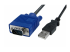 StarTech.com KVM-enhet till USB 2.0 akutvagn-adapter för bärbara datorer - Höger vinkel